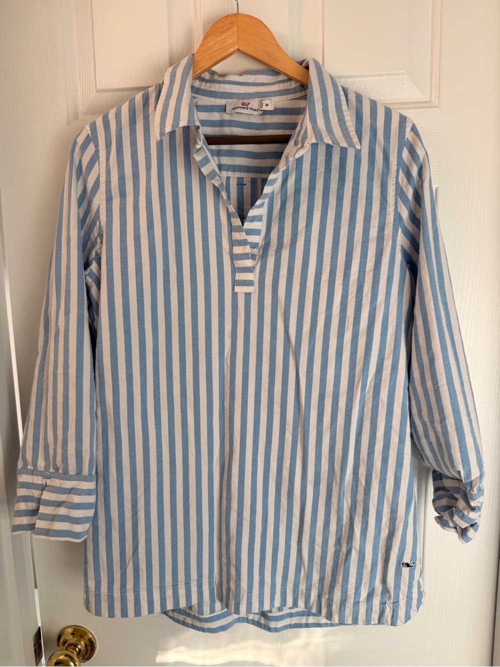 Vineyard Vines Blue and White Striped Button-Down Tunic